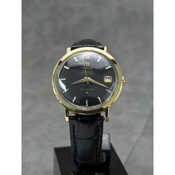 35mm • 1963 Omega Constellation Black Pie Pan Gold-Capped ref.168.004 cal.561